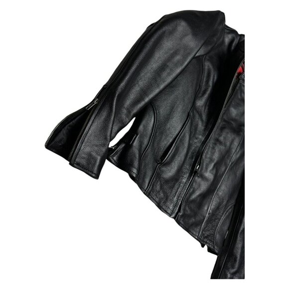 Z1R Genuine LEATHER Motorcycle Biker Zip-Out Liner Riding Heavy Jacket Womens M - Picture 5 of 6